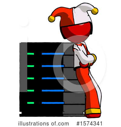Royalty-Free (RF) Red Design Mascot Clipart Illustration by Leo Blanchette - Stock Sample #1574341