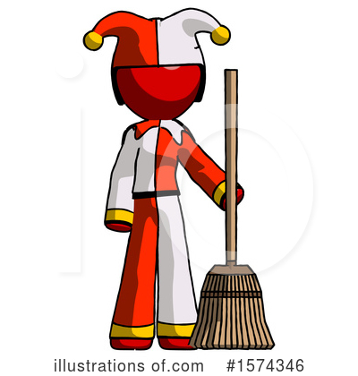 Royalty-Free (RF) Red Design Mascot Clipart Illustration by Leo Blanchette - Stock Sample #1574346