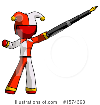 Royalty-Free (RF) Red Design Mascot Clipart Illustration by Leo Blanchette - Stock Sample #1574363