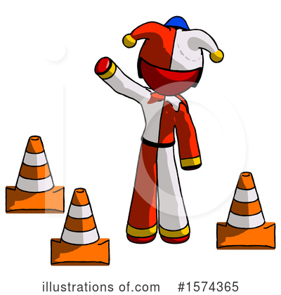 Royalty-Free (RF) Red Design Mascot Clipart Illustration by Leo Blanchette - Stock Sample #1574365