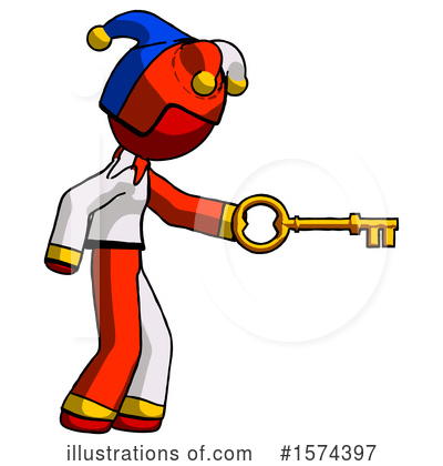 Royalty-Free (RF) Red Design Mascot Clipart Illustration by Leo Blanchette - Stock Sample #1574397