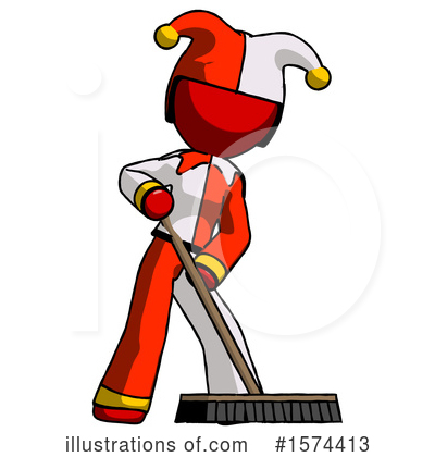 Royalty-Free (RF) Red Design Mascot Clipart Illustration by Leo Blanchette - Stock Sample #1574413
