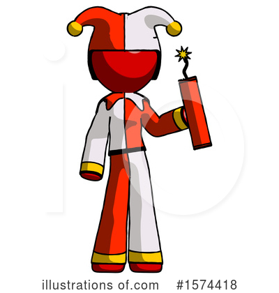 Royalty-Free (RF) Red Design Mascot Clipart Illustration by Leo Blanchette - Stock Sample #1574418