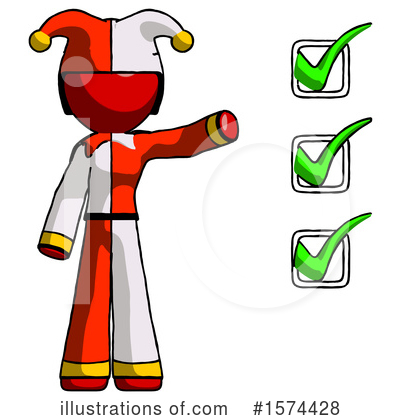 Royalty-Free (RF) Red Design Mascot Clipart Illustration by Leo Blanchette - Stock Sample #1574428