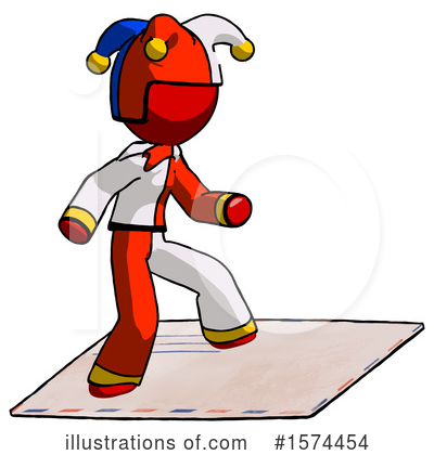 Royalty-Free (RF) Red Design Mascot Clipart Illustration by Leo Blanchette - Stock Sample #1574454