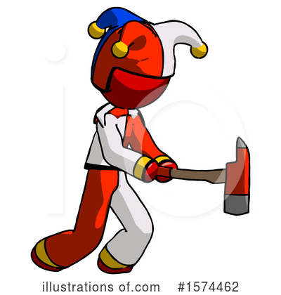 Royalty-Free (RF) Red Design Mascot Clipart Illustration by Leo Blanchette - Stock Sample #1574462