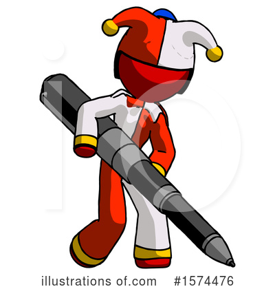 Royalty-Free (RF) Red Design Mascot Clipart Illustration by Leo Blanchette - Stock Sample #1574476