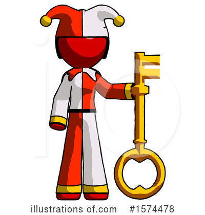 Royalty-Free (RF) Red Design Mascot Clipart Illustration by Leo Blanchette - Stock Sample #1574478