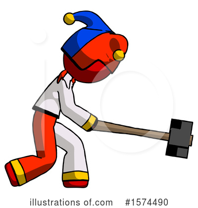 Royalty-Free (RF) Red Design Mascot Clipart Illustration by Leo Blanchette - Stock Sample #1574490