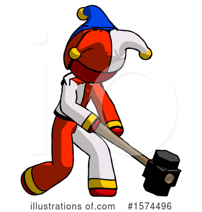 Royalty-Free (RF) Red Design Mascot Clipart Illustration by Leo Blanchette - Stock Sample #1574496