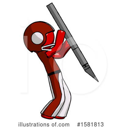 Royalty-Free (RF) Red Design Mascot Clipart Illustration by Leo Blanchette - Stock Sample #1581813