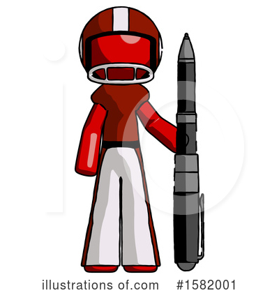 Royalty-Free (RF) Red Design Mascot Clipart Illustration by Leo Blanchette - Stock Sample #1582001