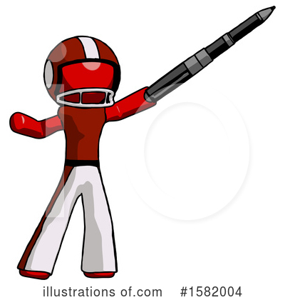 Royalty-Free (RF) Red Design Mascot Clipart Illustration by Leo Blanchette - Stock Sample #1582004