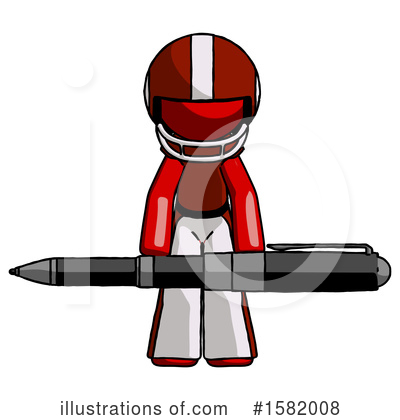 Royalty-Free (RF) Red Design Mascot Clipart Illustration by Leo Blanchette - Stock Sample #1582008