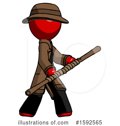 Royalty-Free (RF) Red Design Mascot Clipart Illustration by Leo Blanchette - Stock Sample #1592565
