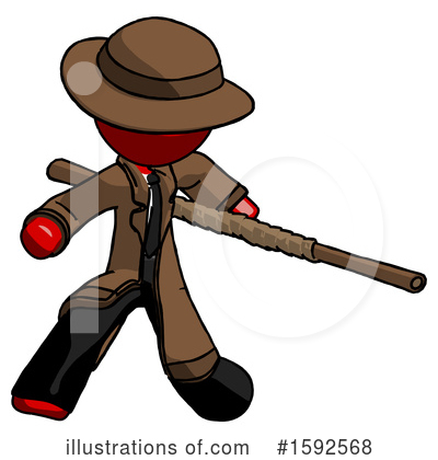 Royalty-Free (RF) Red Design Mascot Clipart Illustration by Leo Blanchette - Stock Sample #1592568