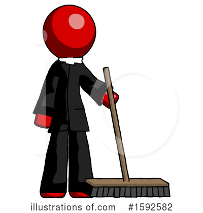 Royalty-Free (RF) Red Design Mascot Clipart Illustration by Leo Blanchette - Stock Sample #1592582