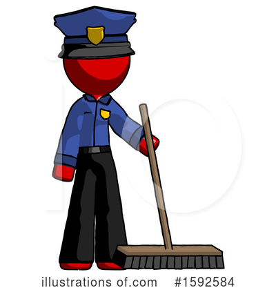 Royalty-Free (RF) Red Design Mascot Clipart Illustration by Leo Blanchette - Stock Sample #1592584