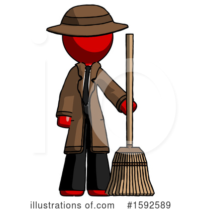 Royalty-Free (RF) Red Design Mascot Clipart Illustration by Leo Blanchette - Stock Sample #1592589