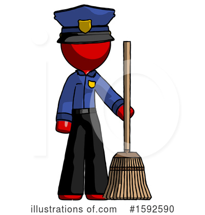 Royalty-Free (RF) Red Design Mascot Clipart Illustration by Leo Blanchette - Stock Sample #1592590