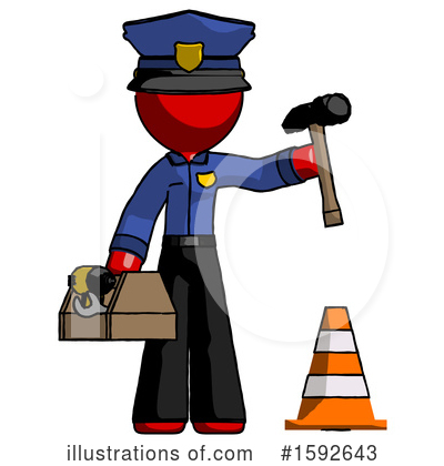 Royalty-Free (RF) Red Design Mascot Clipart Illustration by Leo Blanchette - Stock Sample #1592643