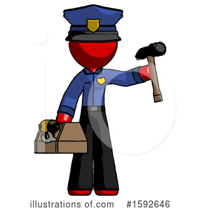 Royalty-Free (RF) Red Design Mascot Clipart Illustration by Leo Blanchette - Stock Sample #1592646