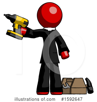 Royalty-Free (RF) Red Design Mascot Clipart Illustration by Leo Blanchette - Stock Sample #1592647