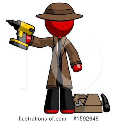 Royalty-Free (RF) Red Design Mascot Clipart Illustration by Leo Blanchette - Stock Sample #1592648