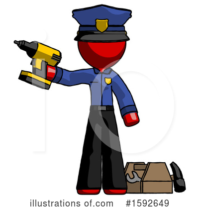 Royalty-Free (RF) Red Design Mascot Clipart Illustration by Leo Blanchette - Stock Sample #1592649