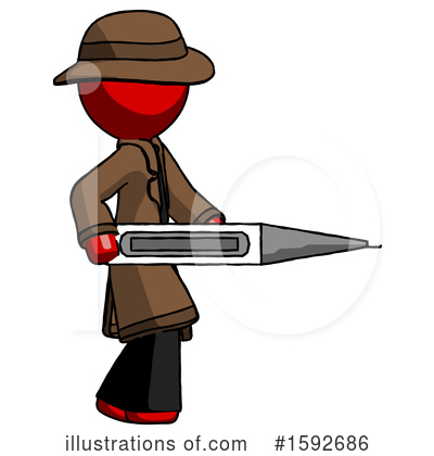 Royalty-Free (RF) Red Design Mascot Clipart Illustration by Leo Blanchette - Stock Sample #1592686