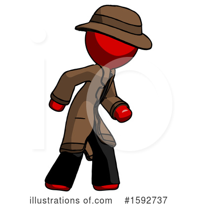Royalty-Free (RF) Red Design Mascot Clipart Illustration by Leo Blanchette - Stock Sample #1592737
