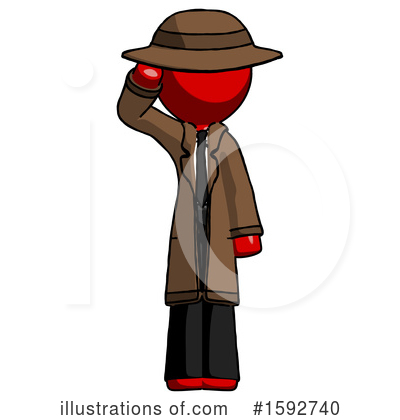 Royalty-Free (RF) Red Design Mascot Clipart Illustration by Leo Blanchette - Stock Sample #1592740