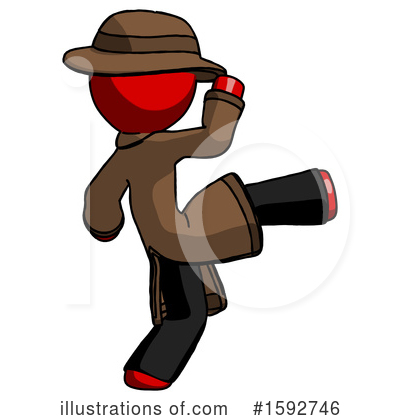 Royalty-Free (RF) Red Design Mascot Clipart Illustration by Leo Blanchette - Stock Sample #1592746