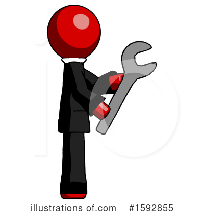Royalty-Free (RF) Red Design Mascot Clipart Illustration by Leo Blanchette - Stock Sample #1592855