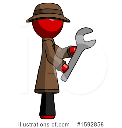 Royalty-Free (RF) Red Design Mascot Clipart Illustration by Leo Blanchette - Stock Sample #1592856