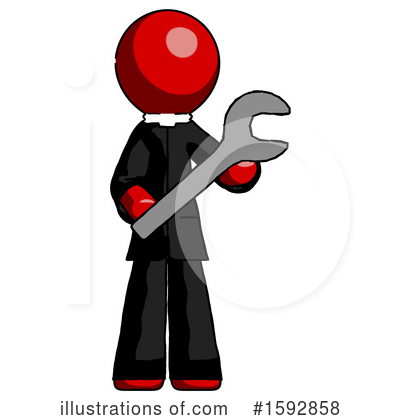 Royalty-Free (RF) Red Design Mascot Clipart Illustration by Leo Blanchette - Stock Sample #1592858
