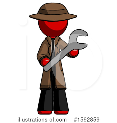 Royalty-Free (RF) Red Design Mascot Clipart Illustration by Leo Blanchette - Stock Sample #1592859