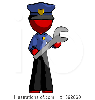 Royalty-Free (RF) Red Design Mascot Clipart Illustration by Leo Blanchette - Stock Sample #1592860