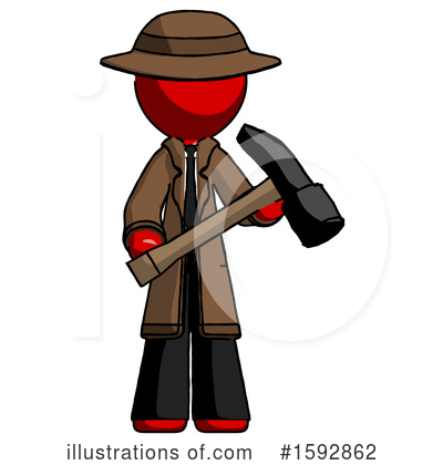 Royalty-Free (RF) Red Design Mascot Clipart Illustration by Leo Blanchette - Stock Sample #1592862