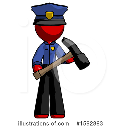 Royalty-Free (RF) Red Design Mascot Clipart Illustration by Leo Blanchette - Stock Sample #1592863