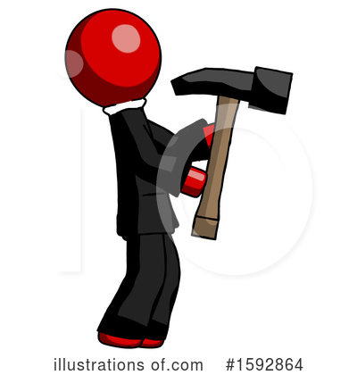 Royalty-Free (RF) Red Design Mascot Clipart Illustration by Leo Blanchette - Stock Sample #1592864