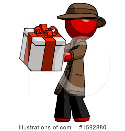 Royalty-Free (RF) Red Design Mascot Clipart Illustration by Leo Blanchette - Stock Sample #1592880