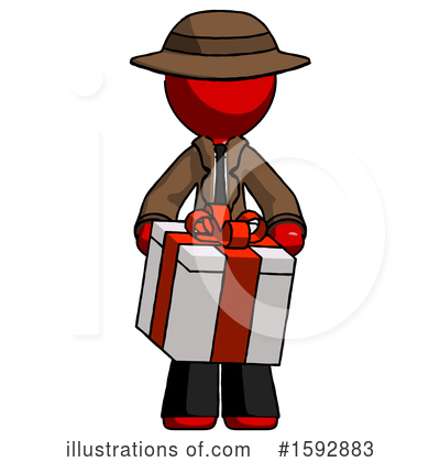 Royalty-Free (RF) Red Design Mascot Clipart Illustration by Leo Blanchette - Stock Sample #1592883