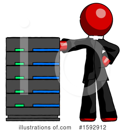 Royalty-Free (RF) Red Design Mascot Clipart Illustration by Leo Blanchette - Stock Sample #1592912