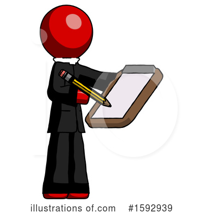 Royalty-Free (RF) Red Design Mascot Clipart Illustration by Leo Blanchette - Stock Sample #1592939