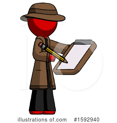 Royalty-Free (RF) Red Design Mascot Clipart Illustration by Leo Blanchette - Stock Sample #1592940
