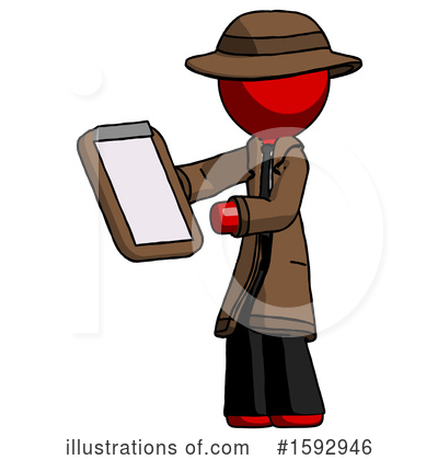 Royalty-Free (RF) Red Design Mascot Clipart Illustration by Leo Blanchette - Stock Sample #1592946