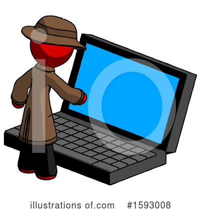 Royalty-Free (RF) Red Design Mascot Clipart Illustration by Leo Blanchette - Stock Sample #1593008