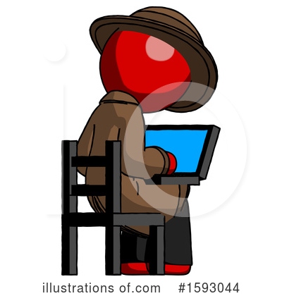 Royalty-Free (RF) Red Design Mascot Clipart Illustration by Leo Blanchette - Stock Sample #1593044