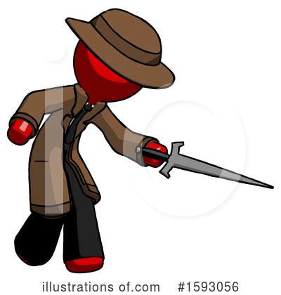 Royalty-Free (RF) Red Design Mascot Clipart Illustration by Leo Blanchette - Stock Sample #1593056